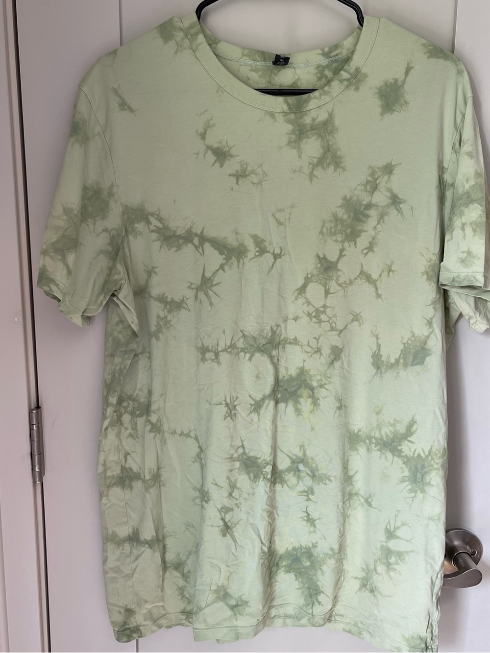 Lululemon Shirt Mens Large Green Tie Dye Fundamental Tee Casual Workout Logo Gym